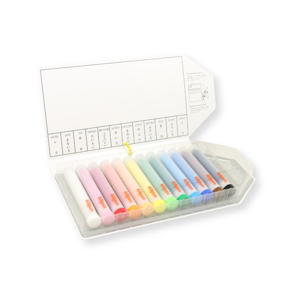 Kitpas Medium Stick Crayons with Holder 12 Colours
