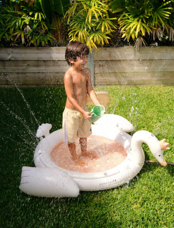 Sunnylife Kids Sprinkler Mat Princess Swan Multi