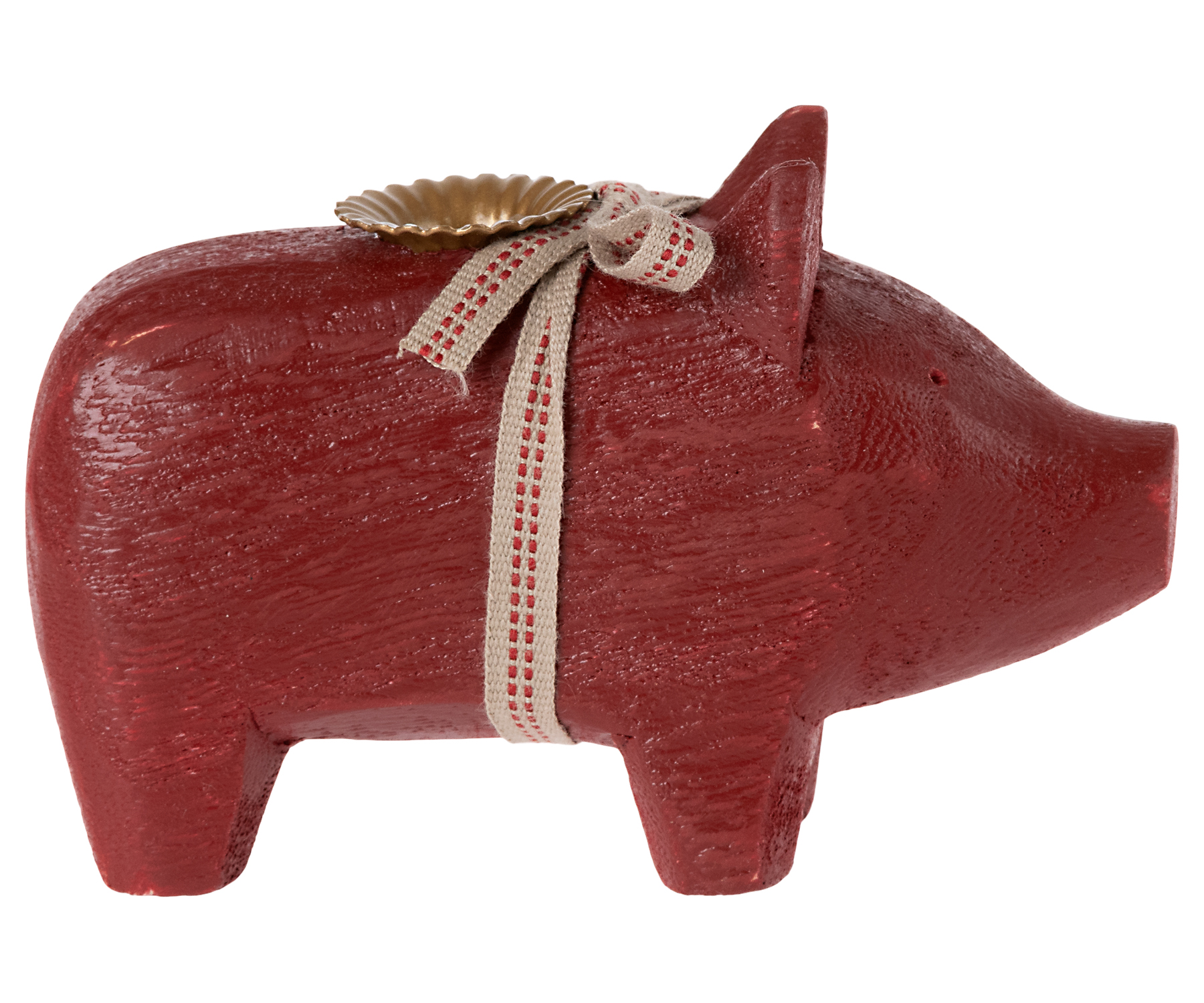 Wooden pig, Small – Red