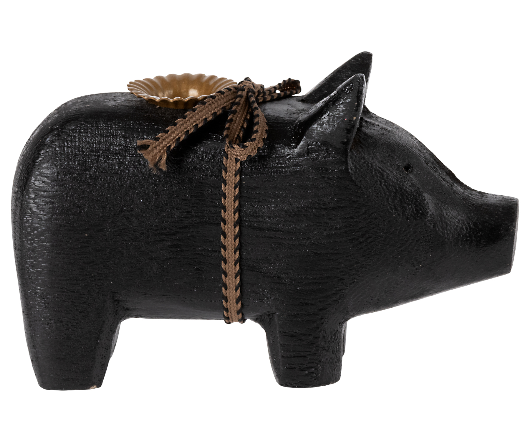Wooden pig, Small – Black