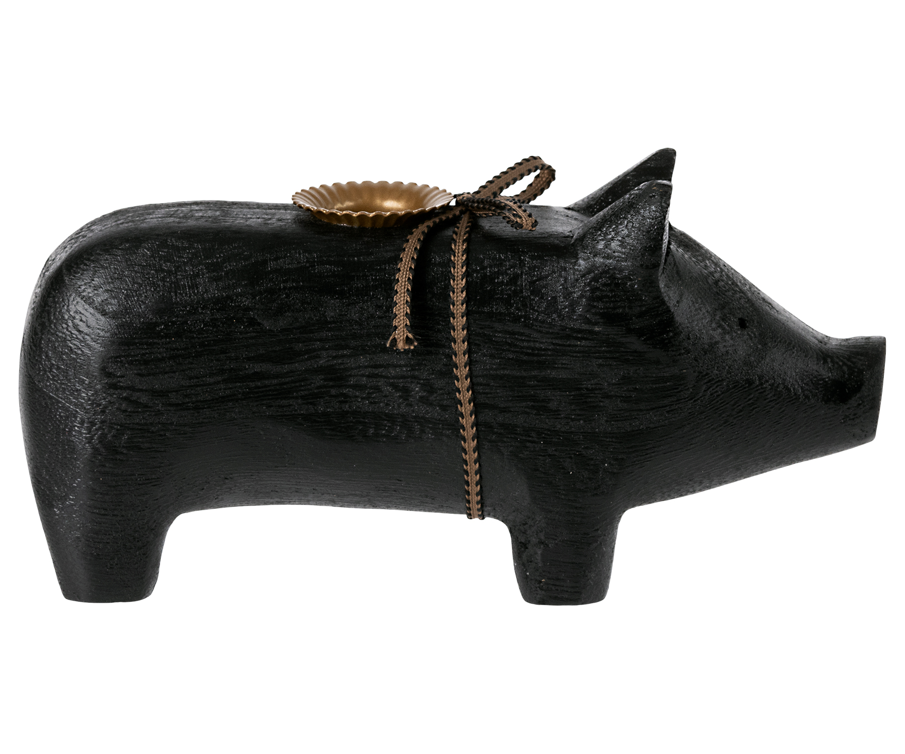 Wooden pig, Medium – Black