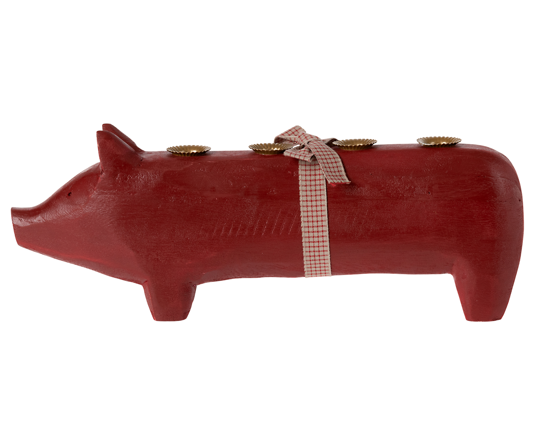 Wooden pig, Large – Red
