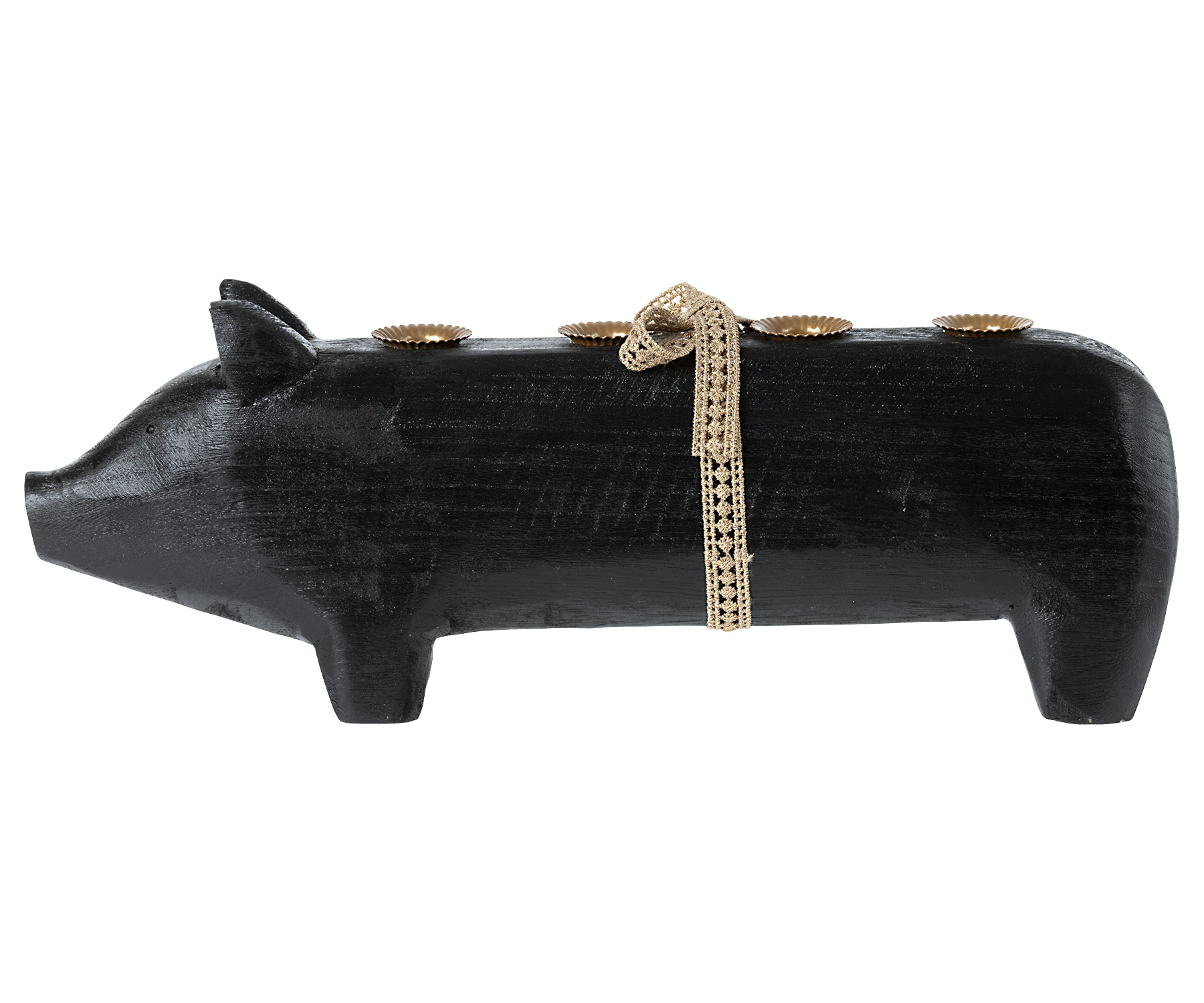 Wooden pig, Large – Black