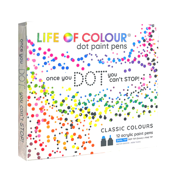 Dot Markers Acrylic Paint Pens – Set of 12