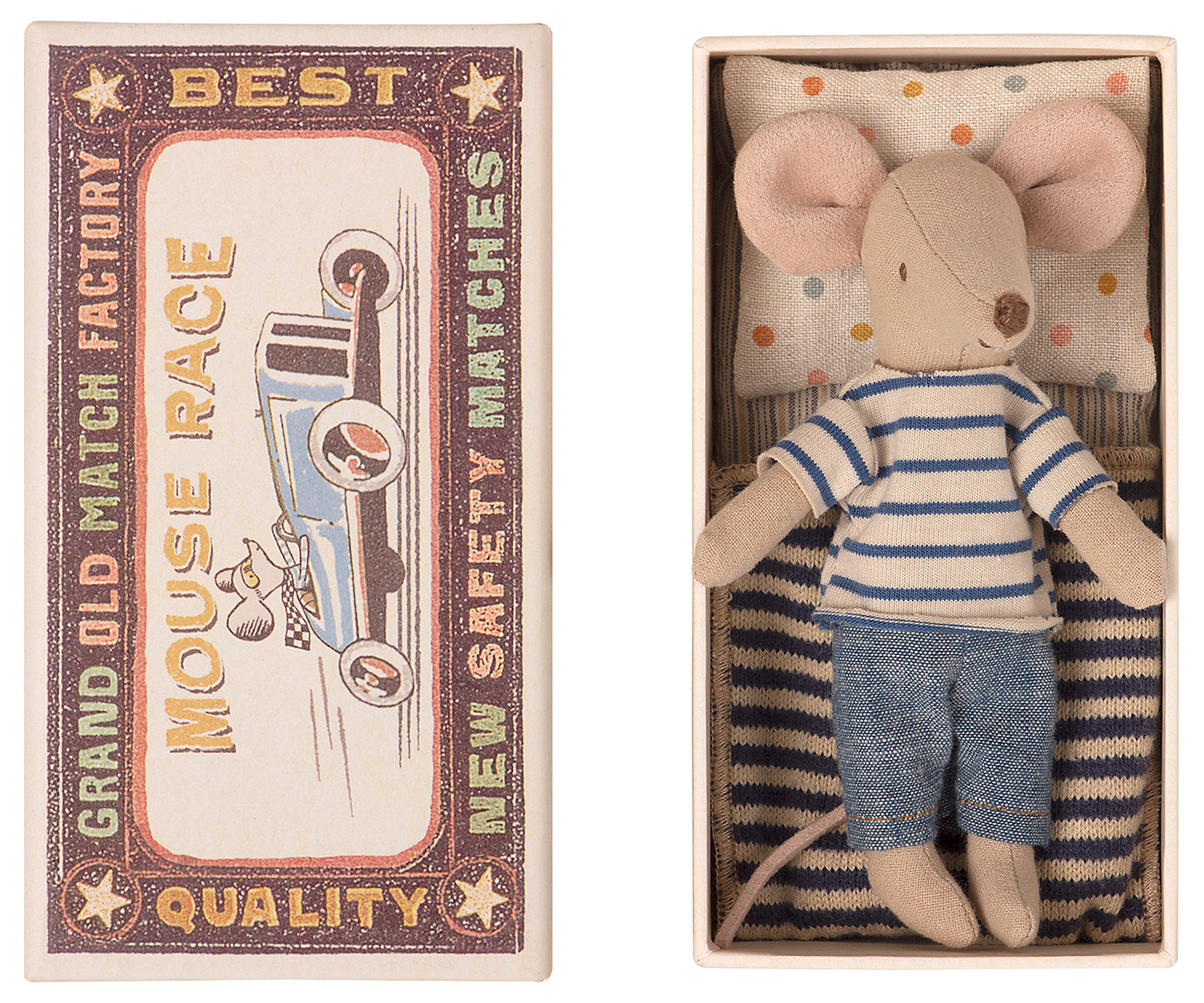 Big brother mouse in matchbox (slightly damaged box)