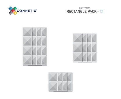 Connetix Clear Rectangle Pack 12 pc