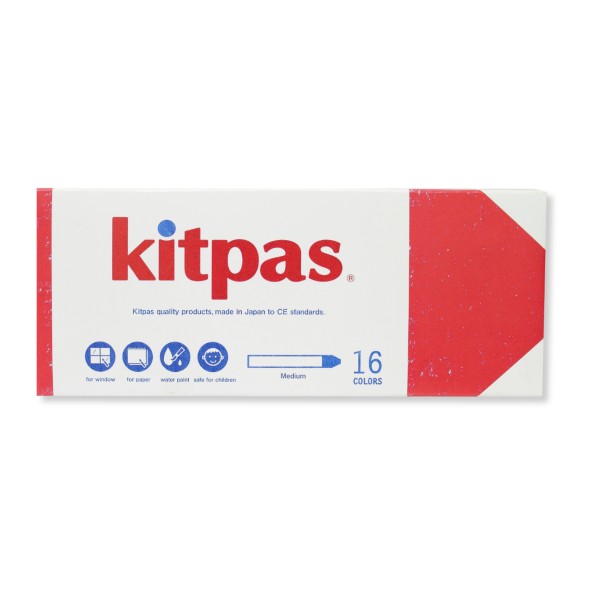 Kitpas Medium Stick Crayons 16 Colours