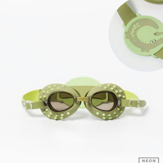 Sunnylife Kids Swim Goggles Cookie the Croc Khaki