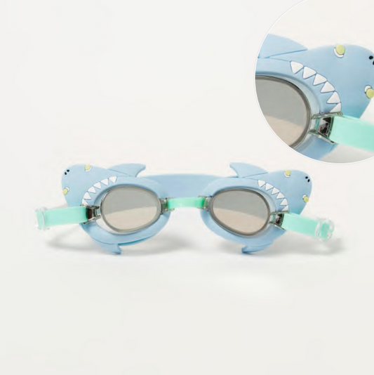 Sunnylife Kids Swim Goggles Salty the Shark Aqua