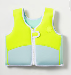 Sunnylife Kids Swim Vest 3-6 Salty the Shark Aqua